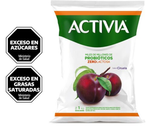 YOGUR ACTIVIA CIRUELA SIN  LACTOSA SACHET x 1 LT