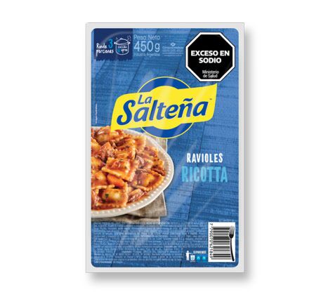 RAVIOLES LA SALTEÑA RICOTA x 450 GR