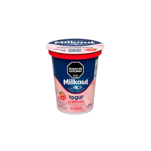 YOGUR MILKAUT BATIDO FRUTILLA DESCREMADA x 190 GR