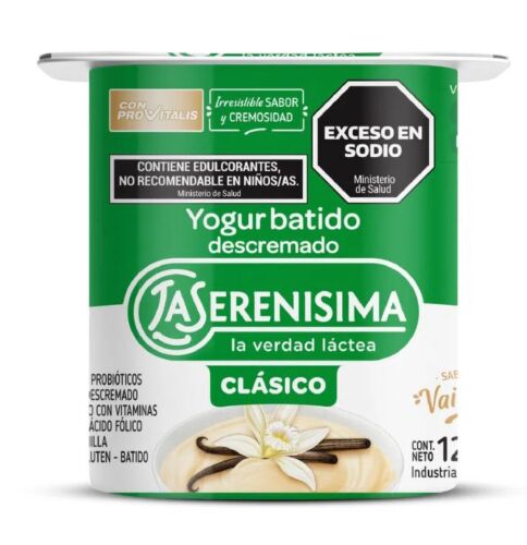 YOGUR LA SERENISIMA CLASICO BATIDO VAINILLA DESCREMADA x 120 GR