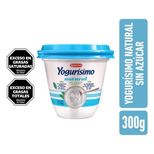 YOGUR YOGURISIMO BATIDO NATURAL SIN  AZUCAR x300 GR