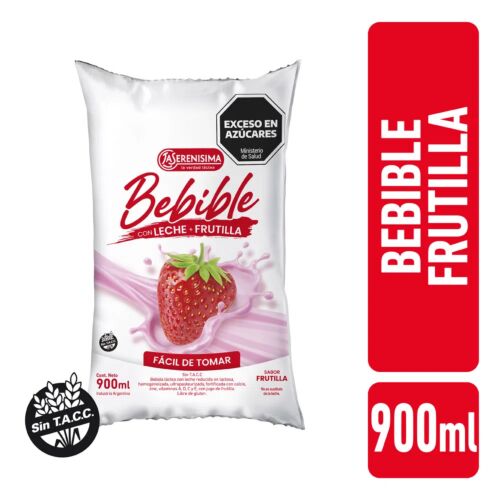 BEBIDA LACTEA LA SERENISIMA FRUTILLA SACHET x 900 ML