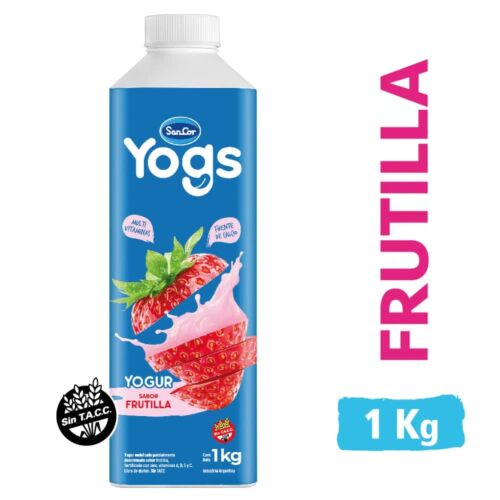 YOGUR SANCOR YOGS FRUTILLA BOTELLA x 1 LT