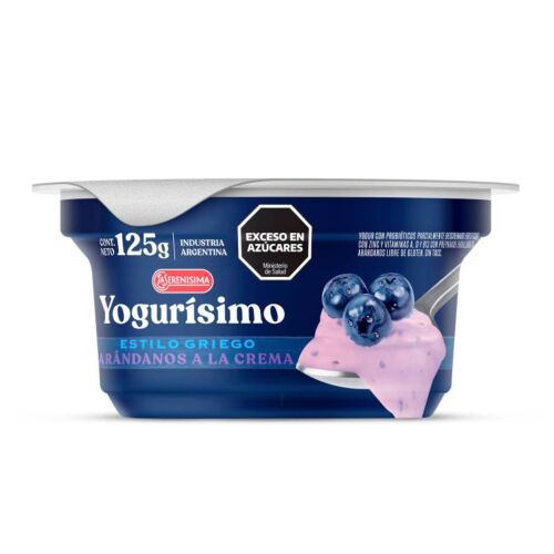 YOGUR YOGURISIMO ESTILO GRIEGO ARANDANOS CON CREMA x 125 GR