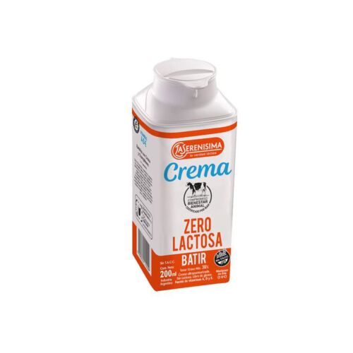 CREMA LA SERENISIMA ZERO LACTOSA x200 ML
