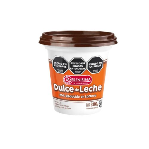 DULCE DE LECHE LA SERENISIMA REDUCIDO EN LACTOSA x 300 GR