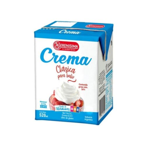 CREMA LA SERENISIMA PARA BATIR TETRATOP x 520 ML