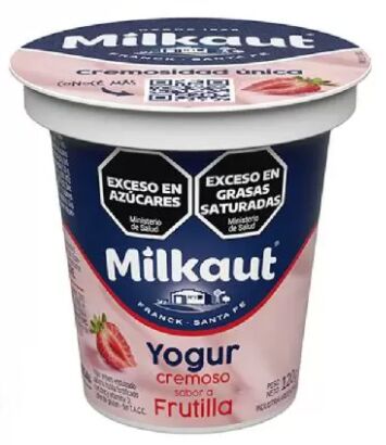 YOGUR MILKAUT FRUTILLA ENTERA POTE x 120 GR