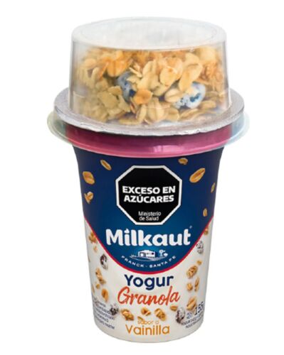 YOGUR MILKAUT CON GRANOLA ENTERA VAINILLA x 155 GR