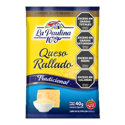QUESO LA PAULINA RALLADO SOBRE x 40 G