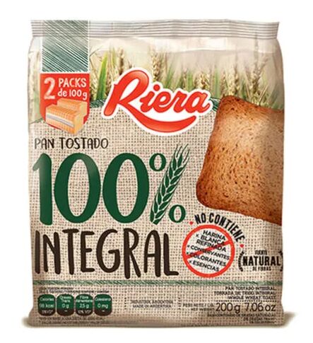 TOSTADAS RIERA INTEGRALES x 200 GR