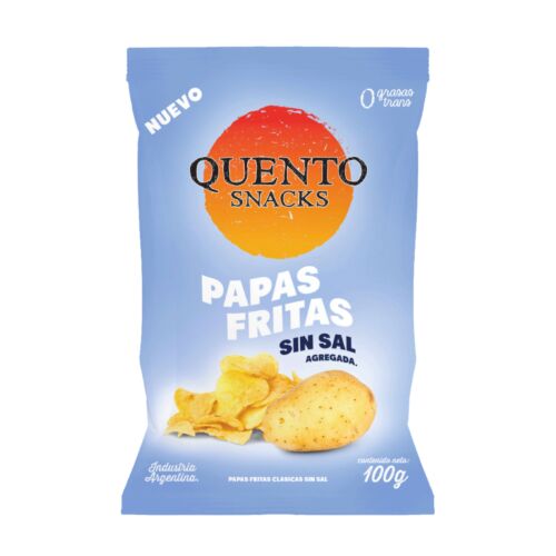 PAPAS FRITAS QUENTO SIN SALx 100 GR