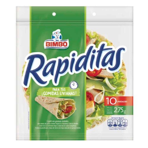RAPIDITAS BIMBO LIGHT x 275 GR