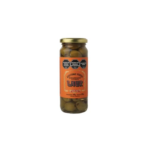 ACEITUNAS EN SALMUERA LAUR DESCAROZADAS x 320 GR