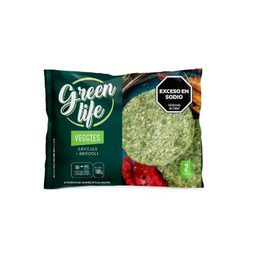 MEDALLON GREEN LIFE ARVEJAS Y BROCOLI x 2 UNIDADES