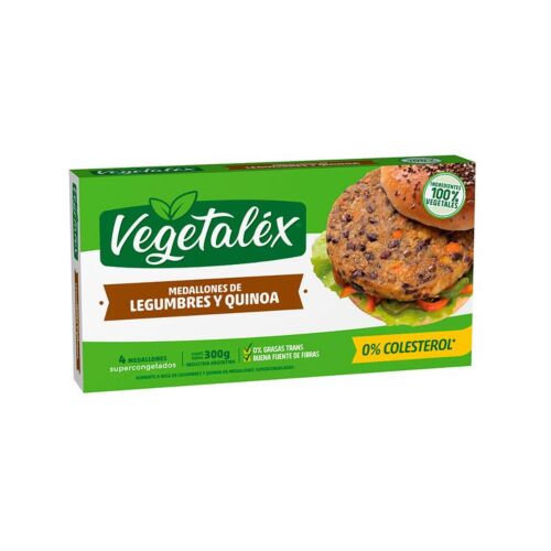 MEDALLON VEGETALEX LEGUMBRES Y QUINOA x 4 UNIDADES