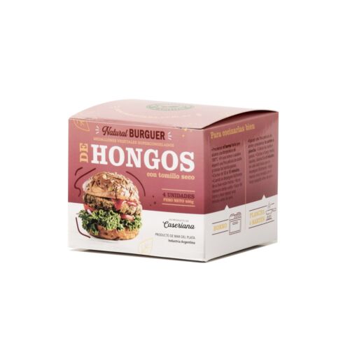 HAMBURGUESA NATURAL CASERIANA HONGOS x 4 UNIDADES