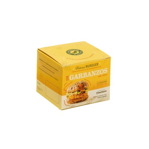 HAMBURGUESA NATURAL CASERIANA GARBANZOS  x 4 UNIDADES