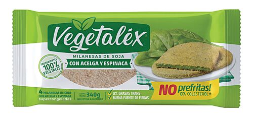 MILANESA SOJA VEGETALEX ESPINACA x 4 UNIDADES