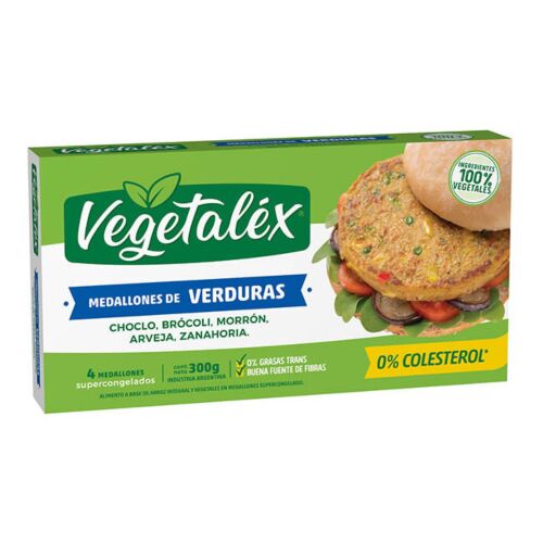 MEDALLON VEGETALEX VERDURA Y ESPINACA x 4 UNIDADES