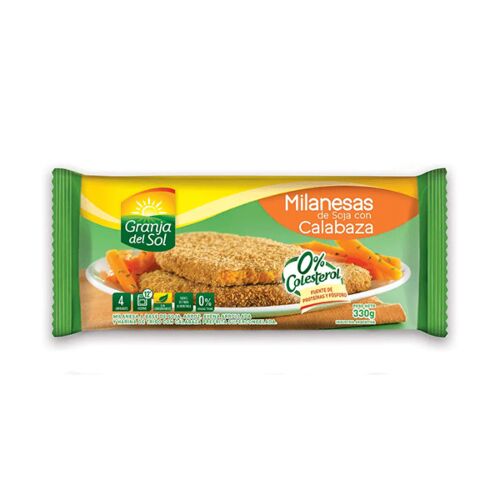 MILANESA DE SOJA GRANJA DEL SOL CALABAZA x 330 GR