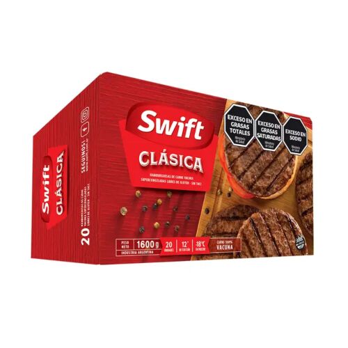 HAMBURGUESA SWIFT CLASICA x 20 UNIDADES