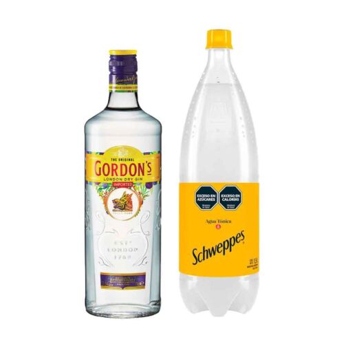 GIN GORDON'S + GASEOSA SCHWEPPES TONICA X 1.5 LT