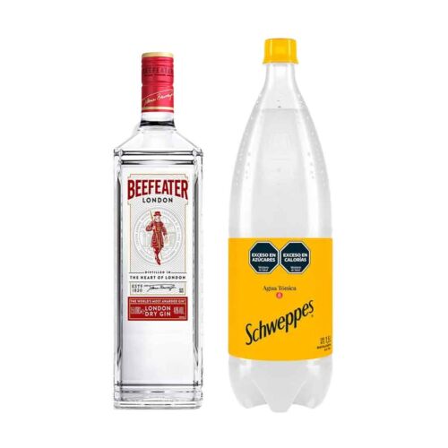 GIN BEEFEATER + GASEOSA SCHWEPPES TONICA X 1.5 LT