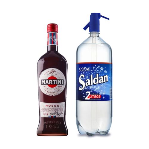 APERITIVO MARTINI ROSSO + SODA SALDAN X 2 LT