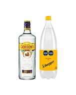 GIN GORDON'S + GASEOSA SCHWEPPES TONICA X 1.5 LT