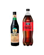 FERNET BRANCA + GASEOSA COCA COLA ZERO X 1.5 LT