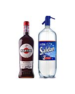 APERITIVO MARTINI ROSSO + SODA SALDAN X 2 LT