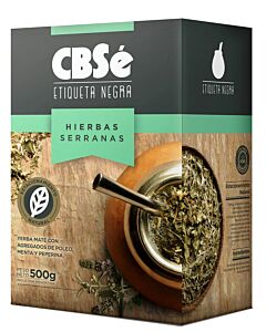 YERBA CBSE ETIQUETA NEGRA HIERBAS SERRANAS x 550 GR