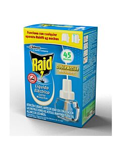 INSECTICIDA LIQUIDO RAID 45 NOCHES REPUESTO x UNIDAD