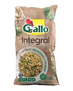 ARROZ GALLO INTEGRAL BOLSA x 500 GR