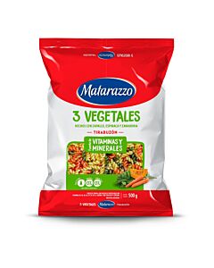 FIDEOS MATARAZZO TIRABUZON 3 VEGETALES x 500 GR