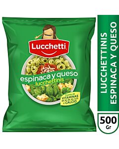 FIDEOS LUCCHETTI ESPINACA Y QUESO x 500 GR