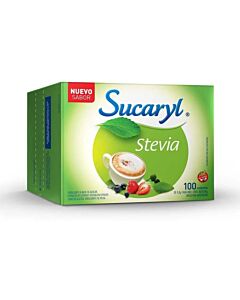 EDULCORANTE SUCARYL STEVIA x 100 SOBRES