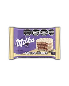 ALFAJOR MILKA TRIMOUSSE BLANCO x 55 GR