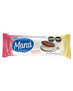GALLETITAS MANA CHOCOLATE RELLENO VAINILLA x 152 GR