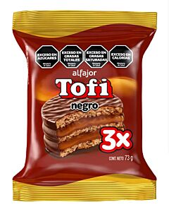 ALFAJOR TOFI TRIPLE NEGRO x 73 GR