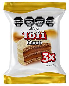 ALFAJOR TOFI TRIPLE BLANCO x 73 GR