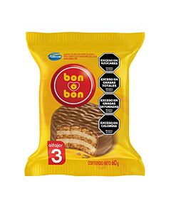 ALFAJOR BON O BON NEGRO TRIPLE x 60 GR