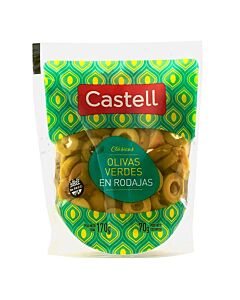 ACEITUNAS CASTELL VERDE RODAJAS DP x 70 GR