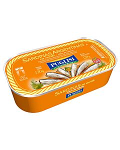 SARDINAS PUGLISI EN ACEITE x 170 GR