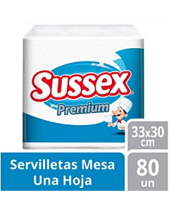 SERVILLETA SUSSEX HS 33X30CM x 80 UNIDADES