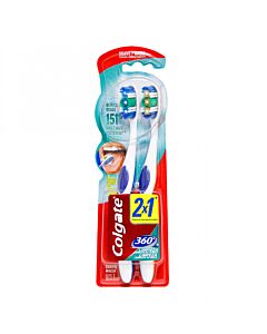 CEPILLO DE DIENTE COLGATE 360 SUAVE x 2 U