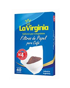 FILTRO DE PAPEL LA VIRGINIA x 40 UNIDADES