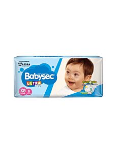 PAÑAL BABYSEC ULTRASOFT XG x 8 U