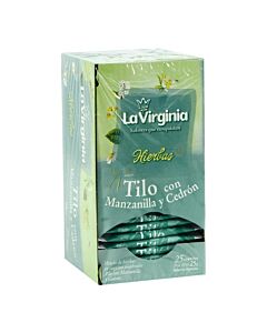 TE LA VIRGINIA TILO MANZ CEDRON x 25  SAQUITOS